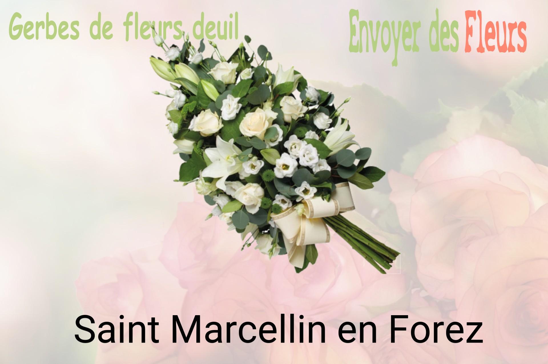 Gerbe de fleurs de deuil livrée à Saint-Marcellin-en-Forez